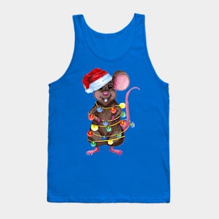 Funny Christmas Mouse Tank Top